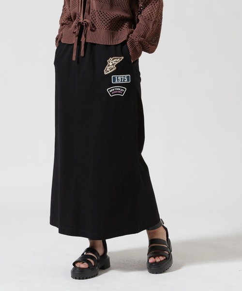 AVIREX（アヴィレックス）の「《WEB&DEPOT限定》JERSEY SKIRT PATCHED/ジャージ スカート パッチ（スカート・レディース・ホワイト/ブルー系その他/ブラック・F）」の22枚目の写真