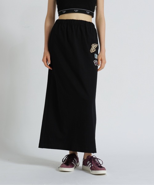 AVIREX（アヴィレックス）の「《WEB&DEPOT限定》JERSEY SKIRT PATCHED/ジャージ スカート パッチ（スカート・レディース・ホワイト/ブルー系その他/ブラック・F）」の19枚目の写真