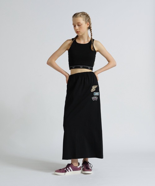 AVIREX（アヴィレックス）の「《WEB&DEPOT限定》JERSEY SKIRT PATCHED/ジャージ スカート パッチ（スカート・レディース・ホワイト/ブルー系その他/ブラック・F）」の21枚目の写真
