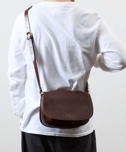 SLOW（スロウ）の「SLOW スロウ / cb-mailbag- クロムステアレザーショルダーバッグ 牛革メールバッグ / 858S55R（ショルダーバッグ・メンズ・ブラック/チョコ・FREE）」の11枚目の写真