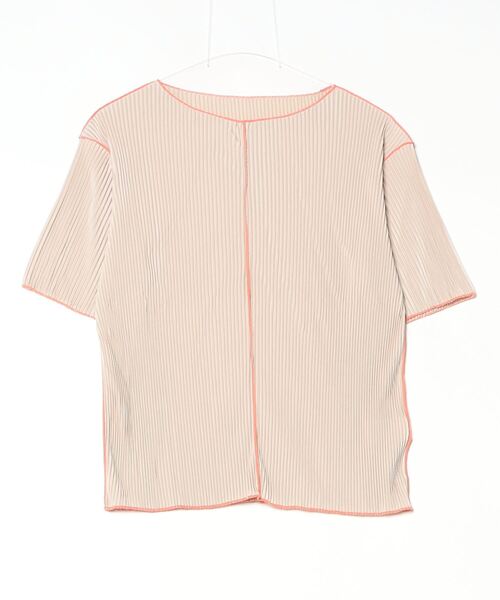 Per sist ence(パーシエンス)の「プリーツメローバイカラー半袖トップス(Tシャツ/カットソー・レディース・アイボリー/ブラック/グレー/ブラウン/ベージュ・ONE SIZE)」の7枚目の写真
