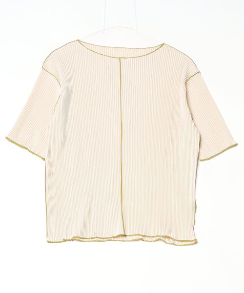 Per sist ence(パーシエンス)の「プリーツメローバイカラー半袖トップス(Tシャツ/カットソー・レディース・アイボリー/ブラック/グレー/ブラウン/ベージュ・ONE SIZE)」の9枚目の写真