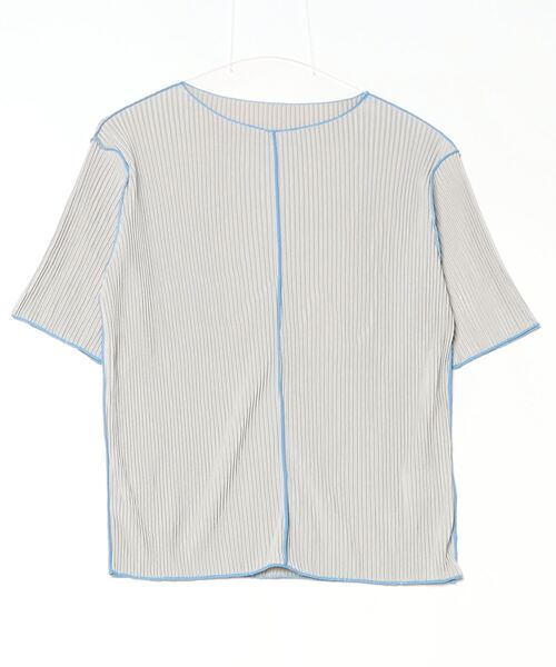 Per sist ence(パーシエンス)の「プリーツメローバイカラー半袖トップス(Tシャツ/カットソー・レディース・アイボリー/ブラック/グレー/ブラウン/ベージュ・ONE SIZE)」の11枚目の写真