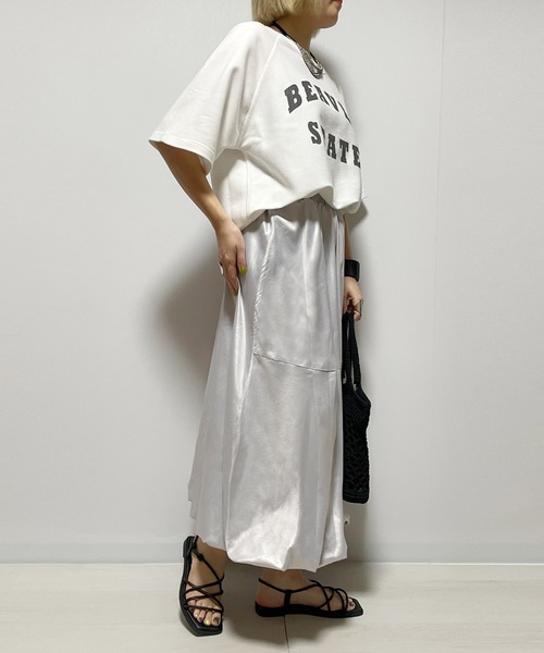 Fizz（フィズ）の「【Fizz/フィズ】　箔プリントバルーンスカート（スカート・レディース・ベージュ/グレー・FREE）」の4枚目の写真