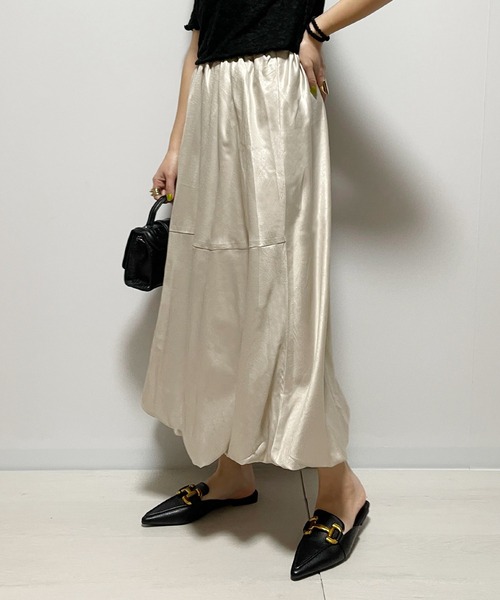 Fizz（フィズ）の「【Fizz/フィズ】　箔プリントバルーンスカート（スカート・レディース・ベージュ/グレー・FREE）」の10枚目の写真