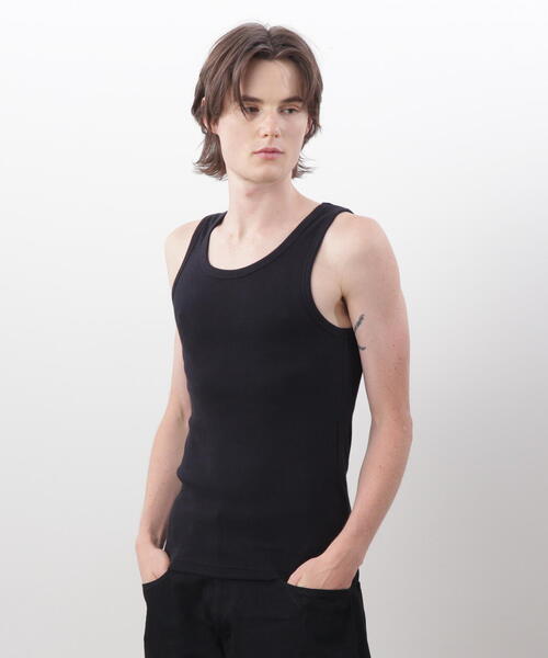 MANASTASH（マナスタッシュ）の「MANASTASH/マナスタッシュ/RIB TANK TOPS(2P)（タンクトップ・メンズ・ホワイト/その他24/ブラック・XL/S/L/M）」の8枚目の写真