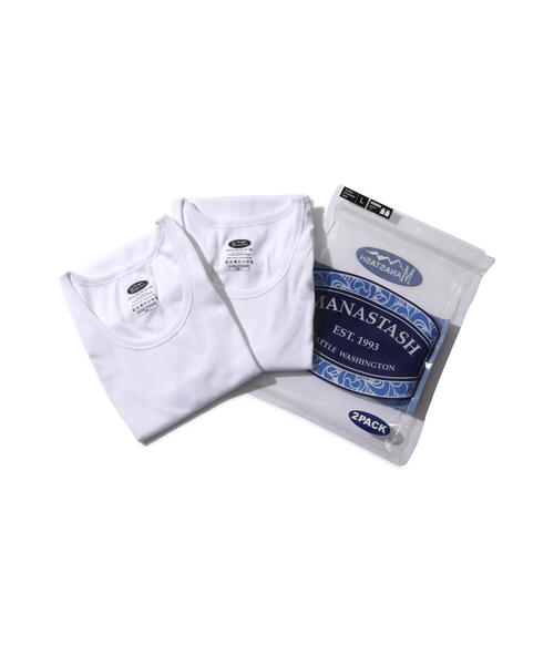MANASTASH（マナスタッシュ）の「MANASTASH/マナスタッシュ/RIB TANK TOPS(2P)（タンクトップ・メンズ・ホワイト/その他24/ブラック・XL/S/L/M）」の2枚目の写真