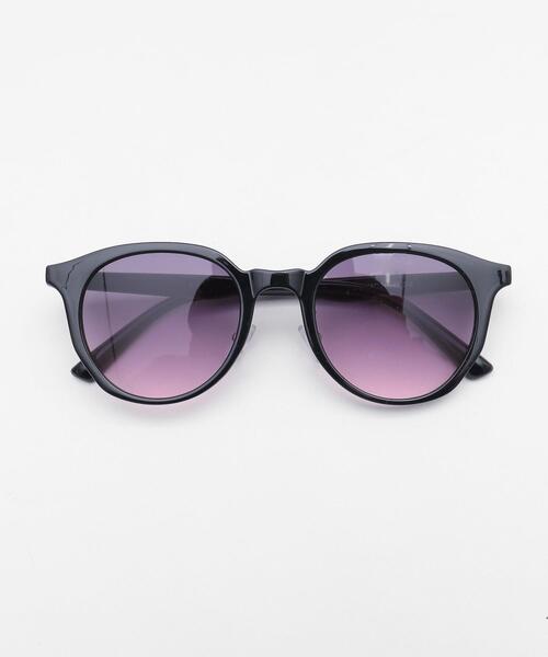 WEGO（ウィゴー）の「WEGO/ボストンカラーレンズアイウェア（サングラス・レディース・パープル/その他1/ブラック・FREE）」の2枚目の写真