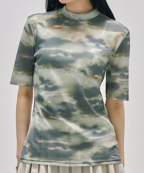 セール】シーナリーアートプルオーバー｜ウォッシャブル/シアー