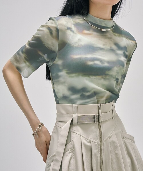 セール】シーナリーアートプルオーバー｜ウォッシャブル/シアー