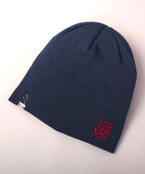 CA4LA（カシラ）の「THE MET LOGO KNIT CAP（ニットキャップ/ビーニー・メンズ・ネイビー/ブラック・ONESIZE）」の2枚目の写真