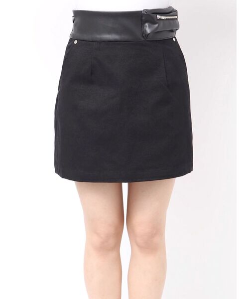 MURUA（ムルーア）の「フェイクレザーミニポケットミニスカート（スカート・レディース・ブラック/アイボリー・2/1）」の18枚目の写真