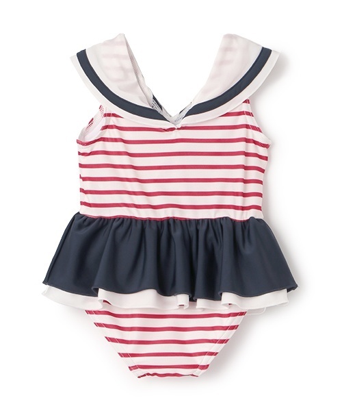 petit main(プティマイン)の「【SWIM】girlsセーラー水着(水着・キッズ・ネイビー/レッド・80cm/70cm)」の5枚目の写真