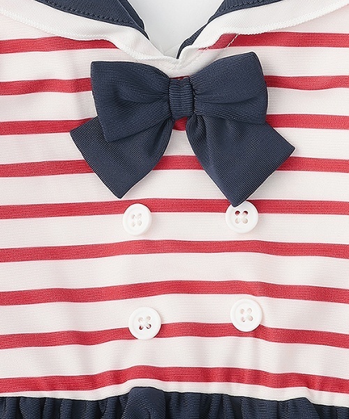 petit main(プティマイン)の「【SWIM】girlsセーラー水着(水着・キッズ・ネイビー/レッド・80cm/70cm)」の8枚目の写真