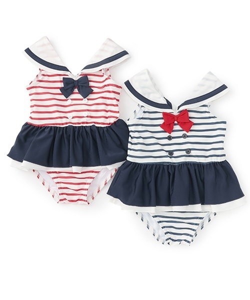 petit main(プティマイン)の「【SWIM】girlsセーラー水着(水着・キッズ・ネイビー/レッド・80cm/70cm)」の14枚目の写真