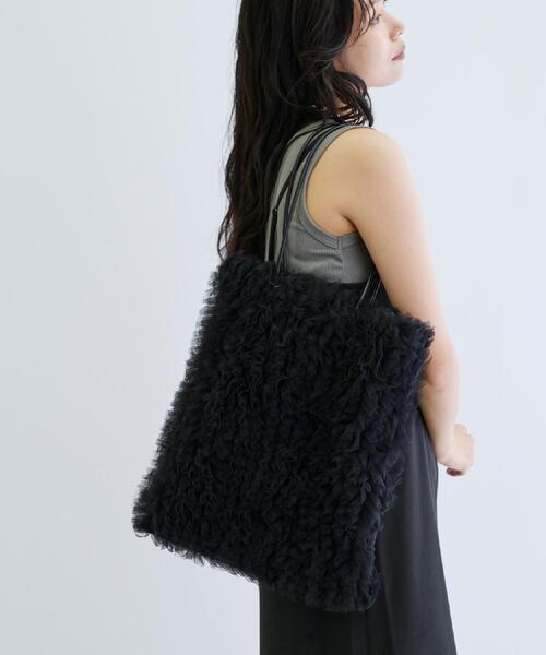 GALLEST（ギャレスト）の「フリルチュールトートバッグ（トートバッグ・レディース・ブラック/ホワイト・00）」の3枚目の写真