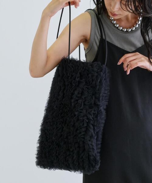 GALLEST（ギャレスト）の「フリルチュールトートバッグ（トートバッグ・レディース・ブラック/ホワイト・00）」の4枚目の写真