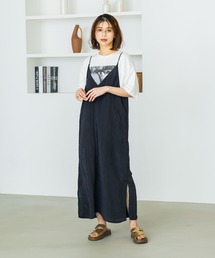 ダブルフロントワッシャーキャミワンピース