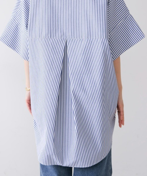 Bou Jeloud（ブージュルード）の「テックコットンオーバーサイズチュニック（チュニック・レディース・オフホワイト/ブルー/キャメル・38）」の16枚目の写真