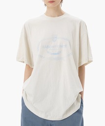 MASONPRINCE Tシャツ プリント ウォッシュド コットン 男女兼用 MASONPRINCE プリントラップ Tシャツ ウォッシュド 綿 男女兼用