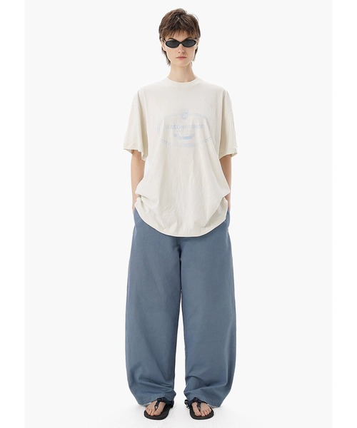 4カラー オーバーサイズ ひび割れ加工プリント Tシャツ DT4337