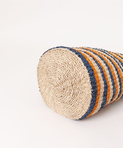 EARTH MADE（アースメイド）の「ABACA BORDER TOTE（かごバッグ・レディース・グリーン系その他/オレンジ系その他/イエロー系その他/ピンク系その他・FREE）」の6枚目の写真