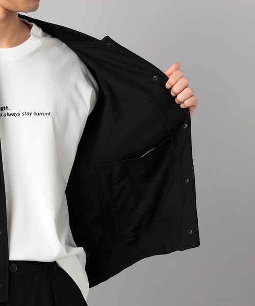 セール】カラミ風トリコットジャージー ブルゾン（ブルゾン）｜COMME