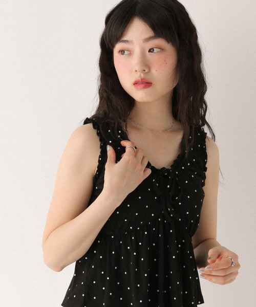 み*者様 スティッチ フリースフード 耳付き SLY | FRONT HOOK RIB トップス (ニット ) |SHEL'TTER WEBSTORE