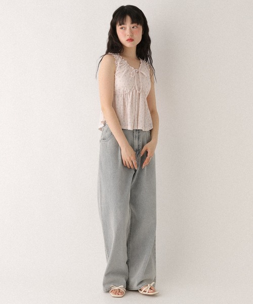 Heather（ヘザー）の「カップ付きアソートフリルキャミ　499775（タンクトップ・レディース・アイボリー/ブラック/ピンク・FREE）」の20枚目の写真