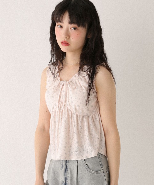 Heather（ヘザー）の「カップ付きアソートフリルキャミ　499775（タンクトップ・レディース・アイボリー/ブラック/ピンク・FREE）」の18枚目の写真