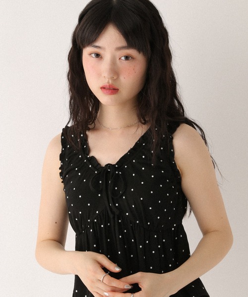 ETRE フリルトップス She's Closet ニット セーター レイヤードフリルビスチェ風