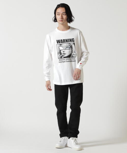 STUD MUFFIN - coco 未使用品 スタッドマフィン STUD MUFFIN メンズ 長袖シャツ 4(L) 白 ホワイト  モックネック 30%OFF【STUD MUFFIN(スタッドマフィン)】5.6ozコットン天竺