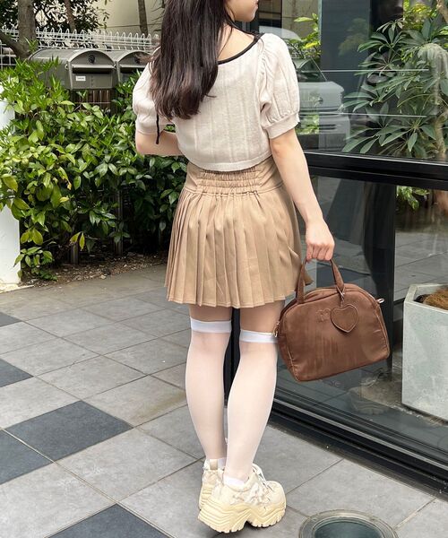 MAJESTIC LEGON（マジェスティックレゴン）の「キャミ＆バイカラークロップドカーデ（カーディガン/ボレロ・レディース・ブラック/グレー/アイボリー・MEDIUM）」の21枚目の写真