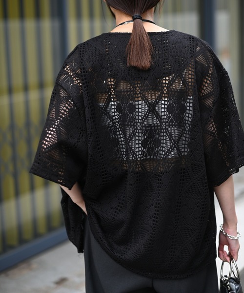 Marient(マリエント)の「クロシェサマーニットCD(カーディガン/ボレロ・レディース・アイボリー/ブラック・FREE)」の22枚目の写真