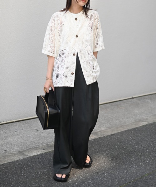 Marient(マリエント)の「クロシェサマーニットCD(カーディガン/ボレロ・レディース・アイボリー/ブラック・FREE)」の10枚目の写真