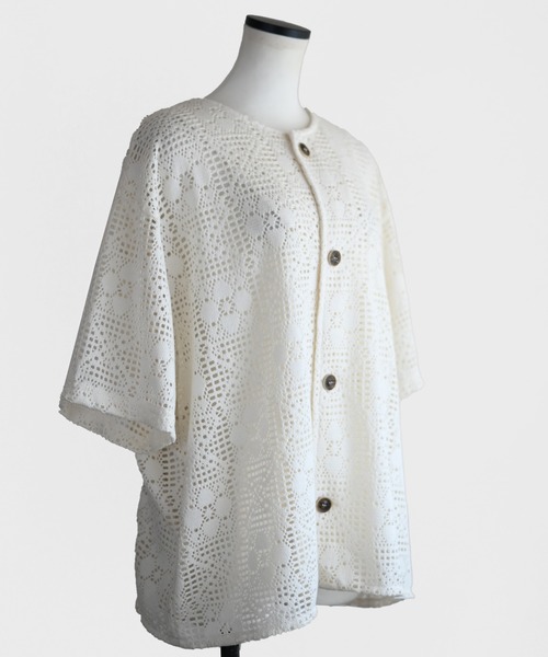 Marient(マリエント)の「クロシェサマーニットCD(カーディガン/ボレロ・レディース・アイボリー/ブラック・FREE)」の6枚目の写真