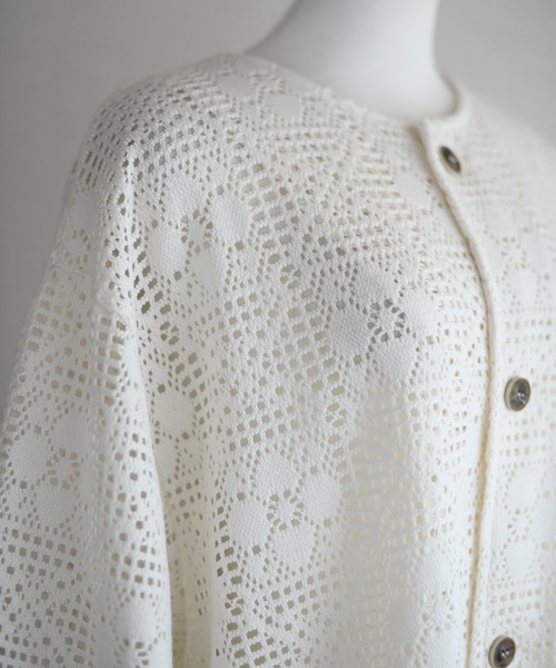 Marient(マリエント)の「クロシェサマーニットCD(カーディガン/ボレロ・レディース・アイボリー/ブラック・FREE)」の3枚目の写真