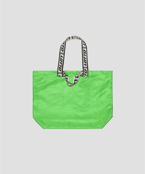 LOTTO（ロット）の「LOTTO　LOGO JACQURDTAPE TOTE BAG（トートバッグ・メンズ・ネイビー/グリーン/ブラック・FREE）」の3枚目の写真