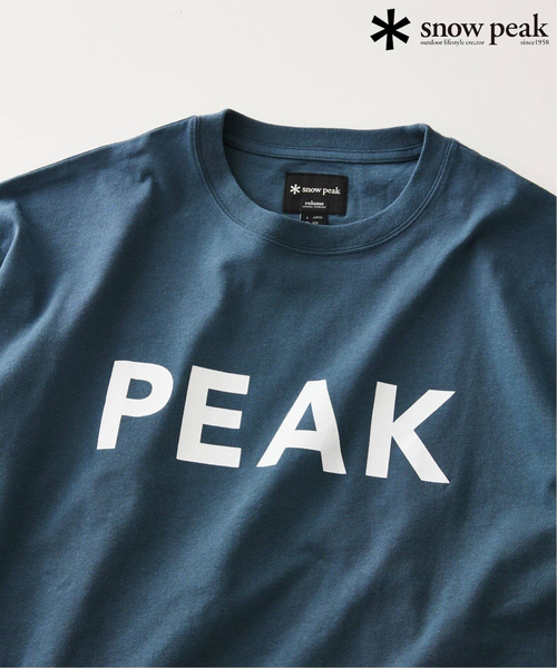 Snow Peak（スノーピーク）の「SNOW PEAK / スノーピーク 別注 ”PEAK SNOW” ロゴTシャツ（Tシャツ/カットソー・メンズ・ブルー/ブラック/ホワイト/オレンジ/ブルー系その他・SMALL/MEDIUM/LARGE）」の3枚目の写真