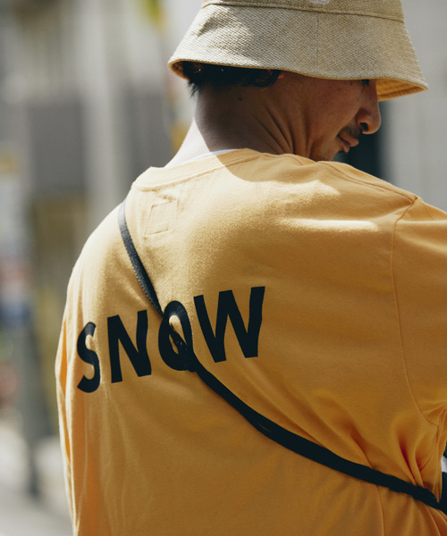 Snow Peak（スノーピーク）の「SNOW PEAK / スノーピーク 別注 ”PEAK SNOW” ロゴTシャツ（Tシャツ/カットソー・メンズ・ブルー/ブラック/ホワイト/オレンジ/ブルー系その他・SMALL/MEDIUM/LARGE）」の7枚目の写真