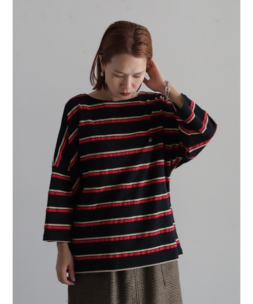 FIL DE FER(フィルデフェール)の「カノコラインボーダー ドルマンP/O(Tシャツ/カットソー・レディース・ピンク/ブラック・FREE)」の14枚目の写真