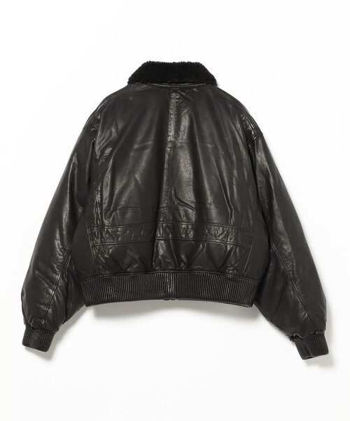 BEAMS(ビームス)の「ワイドショートフィット G-1 シープレザー ダウンジャケット(ダウンジャケット/コート・メンズ・ブラック/ダークブラウン・S/M/L/XL)」の5枚目の写真