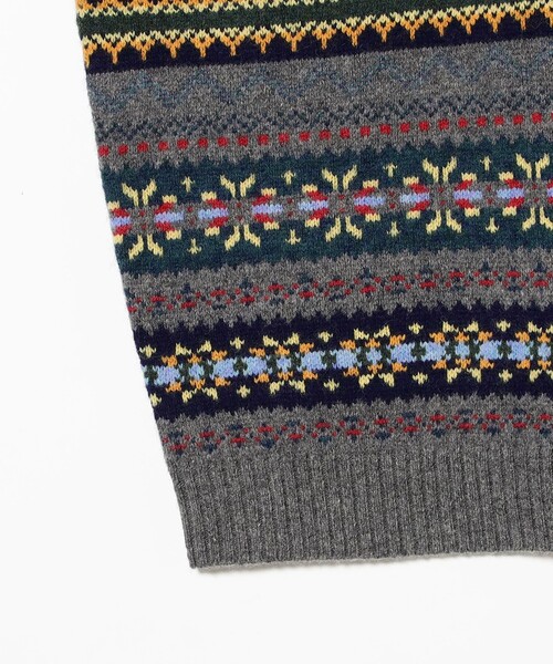 BEAMS PLUS(ビームスプラス)の「Knit Vest Fair isle Pattern(ベスト・メンズ・グレー/ライトブラウン・XL/L/M/S)」の13枚目の写真