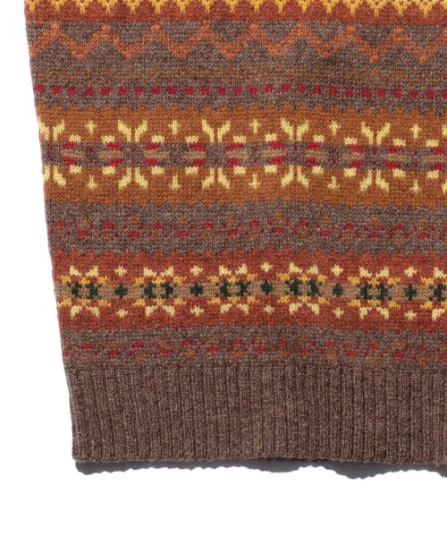 BEAMS PLUS(ビームスプラス)の「Knit Vest Fair isle Pattern(ベスト・メンズ・グレー/ライトブラウン・XL/L/M/S)」の18枚目の写真