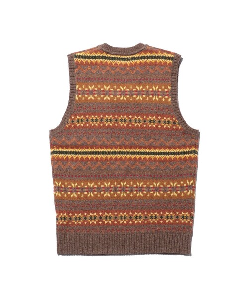 BEAMS PLUS(ビームスプラス)の「Knit Vest Fair isle Pattern(ベスト・メンズ・グレー/ライトブラウン・XL/L/M/S)」の20枚目の写真