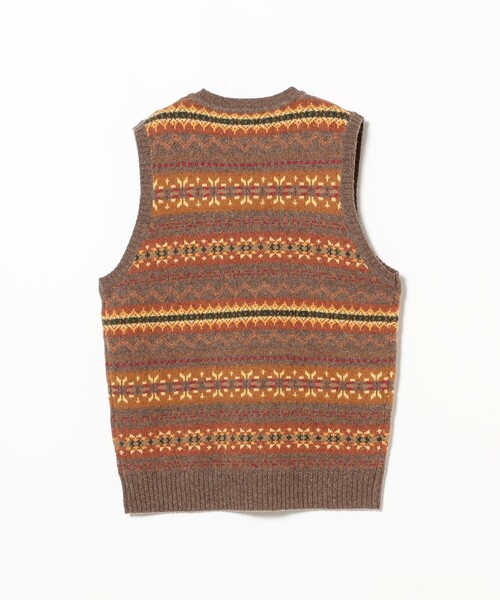 BEAMS PLUS(ビームスプラス)の「Knit Vest Fair isle Pattern(ベスト・メンズ・グレー/ライトブラウン・XL/L/M/S)」の22枚目の写真