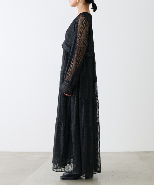 LARUTA（ラルータ）の「【LARUTA】レース切替ロングワンピース