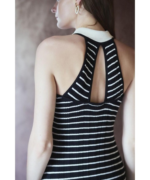 Gillian Knit Dress ランダムリブニットドレス（ワンピース