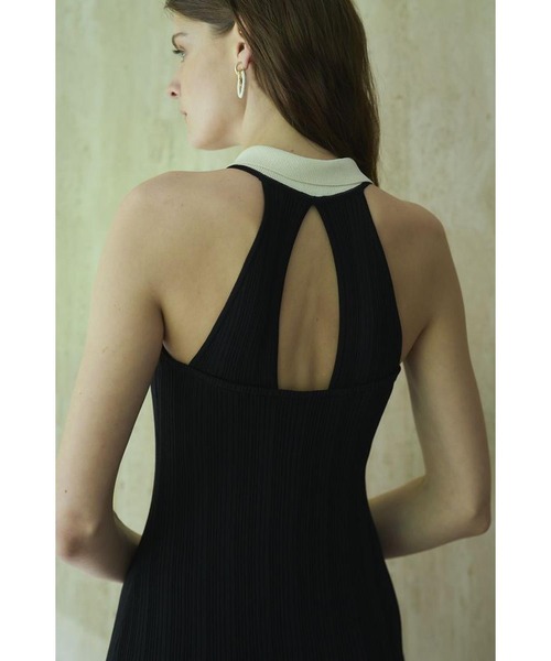 Gillian Knit Dress ランダムリブニットドレス（ワンピース