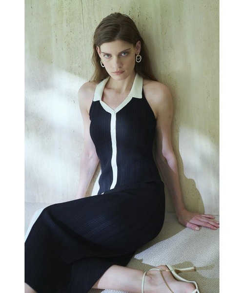 Estella.k Gillian Knit Dressランダムリブニットドレス Gillian Knit Dress ランダムリブニットドレス（ワンピース